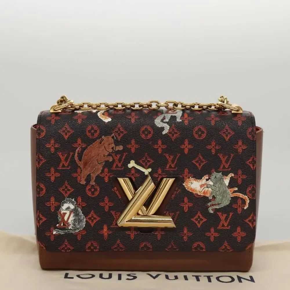 LOUIS VUITTON Catgram Sack Twist MM Shoulder Bag Marron M44408